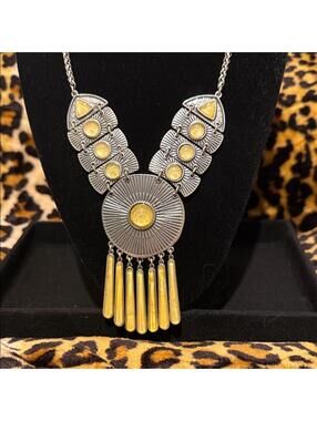 Silver and Gold Statement Necklace